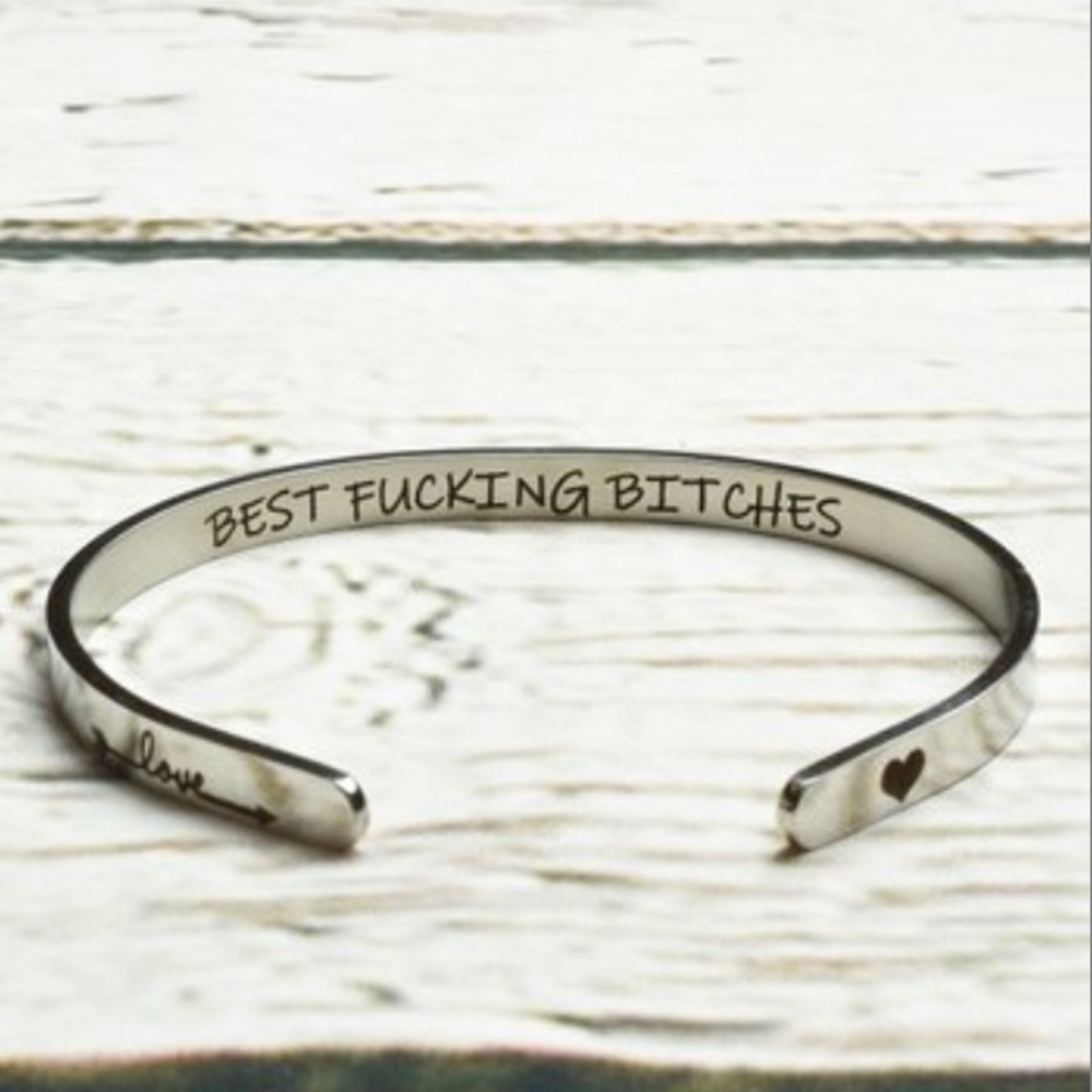 Silvertone Best B*tches Cuff